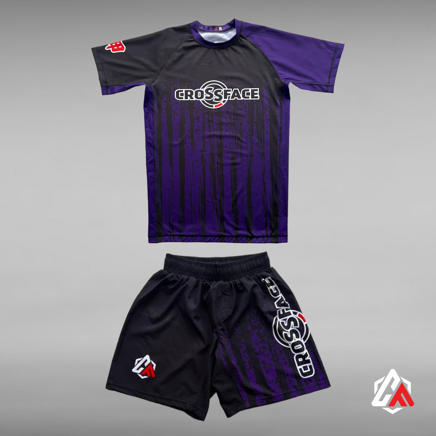IBJJF Ranked Rashguard Set Purple – Adult