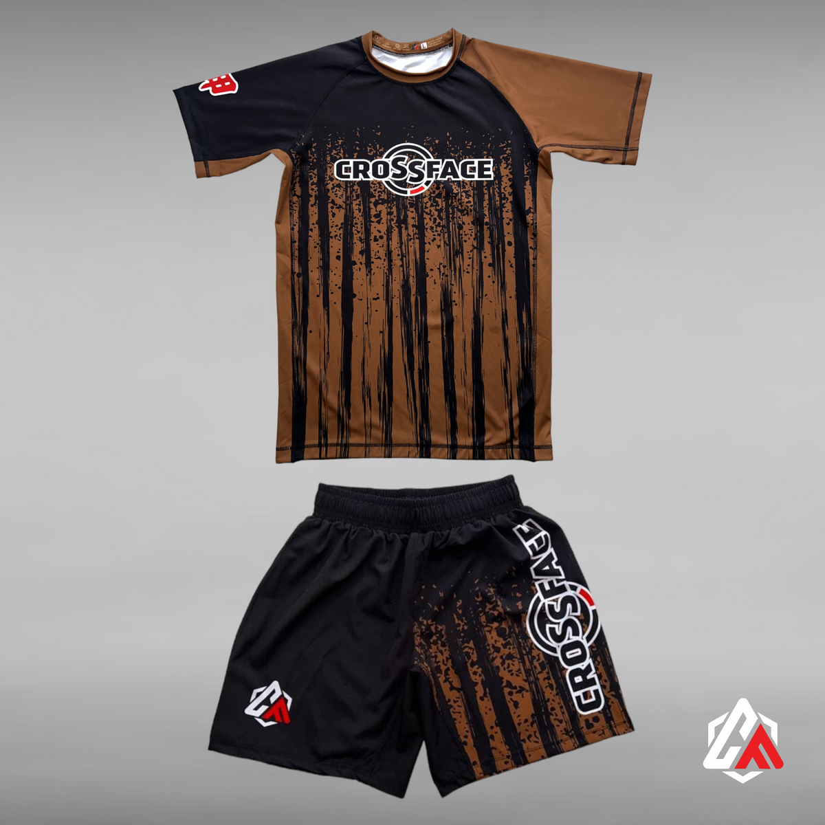 IBJJF Ranked Rashguard Set Brown – Adult