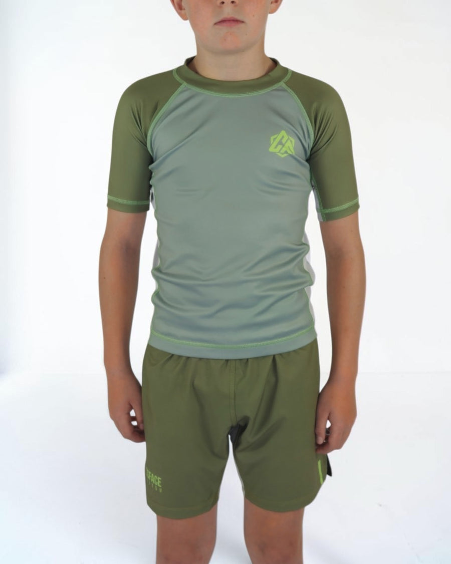 BASE Green Rashguard Set – Kids